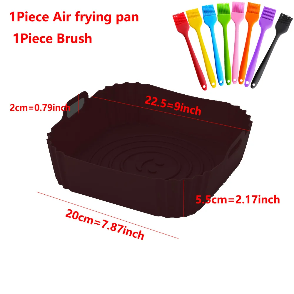 Silicone Basket Pot Tray Airfryer Liner For Air Fryer Reusable Container Accessories Pan Baking Mold Canister Shape Protector - Image 6