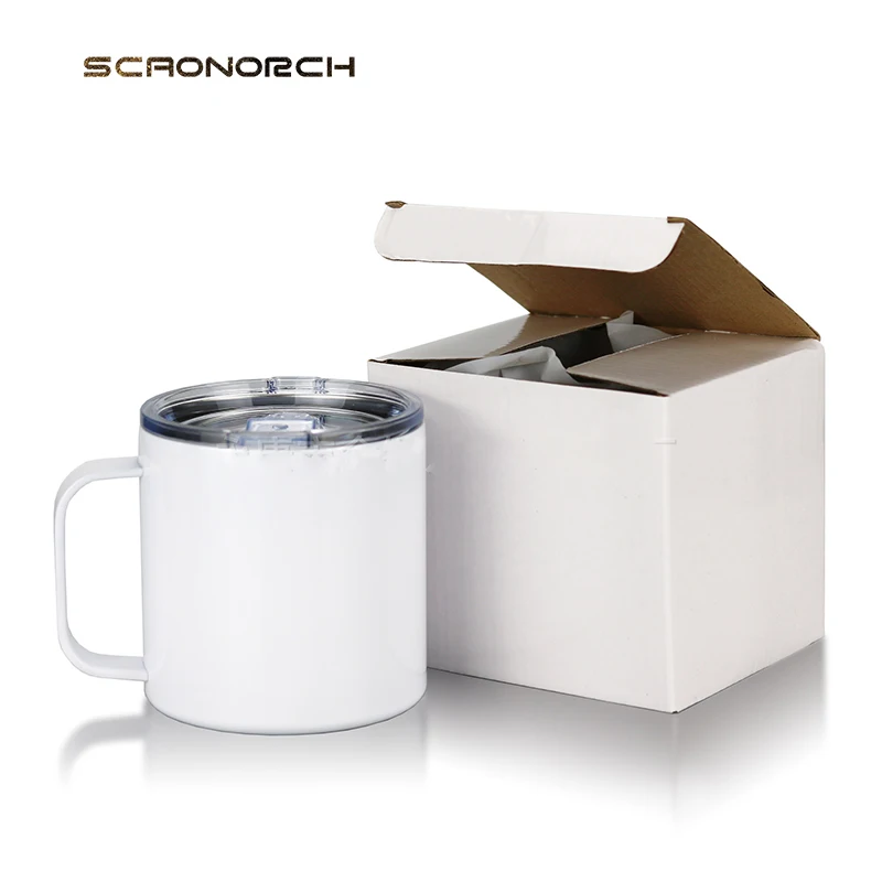 Sublimation Blanks Tumbler Coffee Mugs Milk Cup With Handle Lid Double Wall Stainless Steel Water Bottle Insulated Car Cup