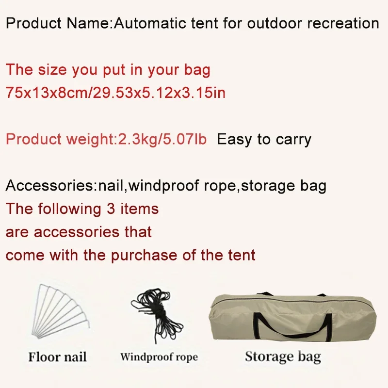 Outdoor Tent Camping Automatic Tent double-deck tents double door tent folding camping tent Waterproof Tents Outdoor fish tent - Image 6