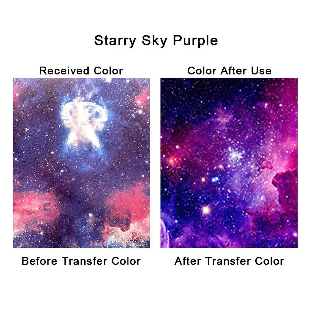 Infusible Ink Transfer Sheet 12" x 10"/19"/39" Galaxy Sublimation Transfer Paper for cut Mug DIY T- Shirts Coasters Tote Bags - Image 8